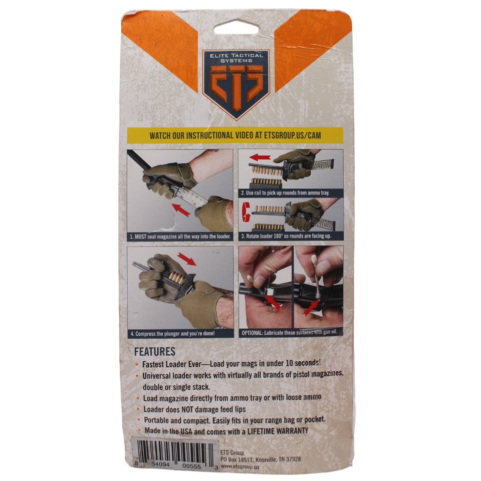 ETS C.A.M Universal Speed Loader For .380 Caliber Magazine (Dented Box ...