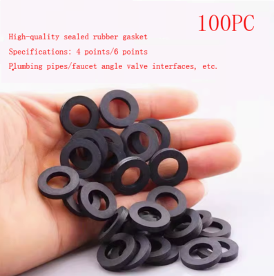#ad #ad 100Pcs Rubber Flexible Pipe Shower Hose Washers O Ring Seals Flat Sealing Gasket $12.75