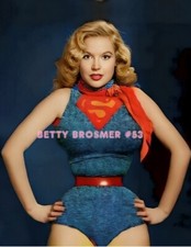 BETTY BROSMER #53 BEAUTIFULLY COLORIZED PHOTO 11 X 8.5 FREE SHIPPING