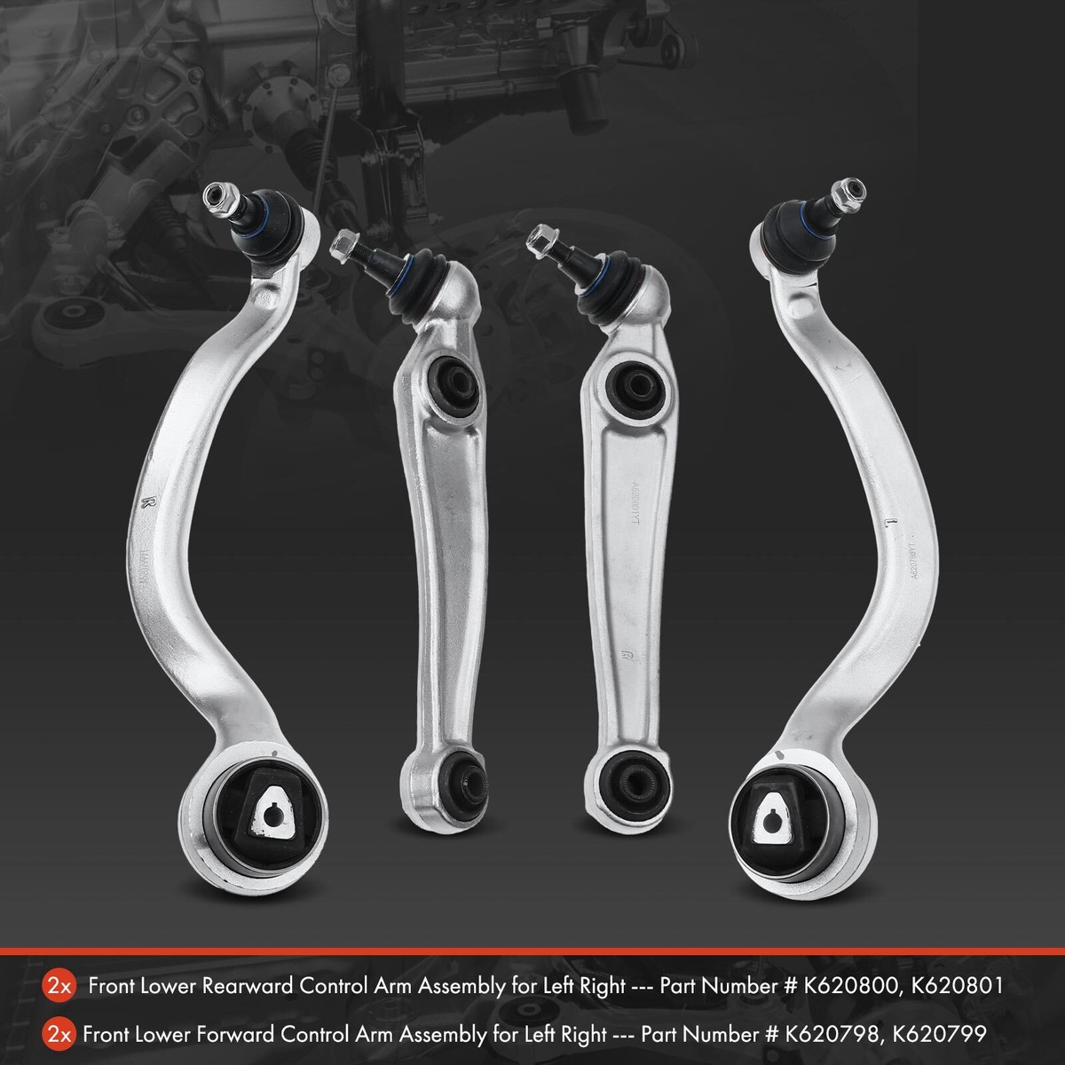 4x Control Arm w/Ball Joint for BMW E70 E71 X5 X6 Front Lower
