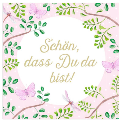 Süße Punkte-Servietten Für Die Perfekte Babyparty – 20 Stück, 17x17 Cm