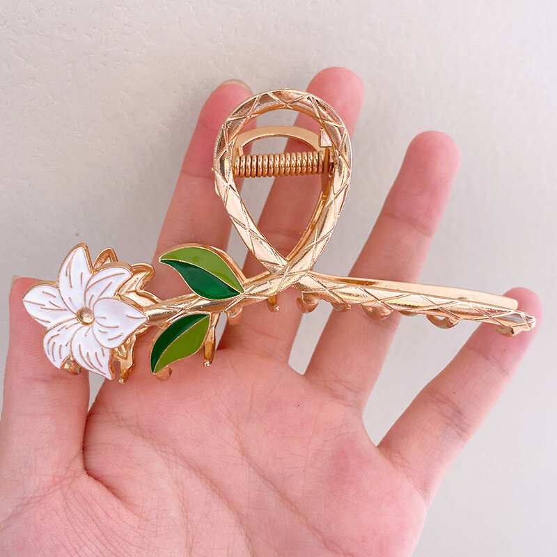 Women Hair Clips Claw Large Geometric Elegant Metal Hollow Out Hair