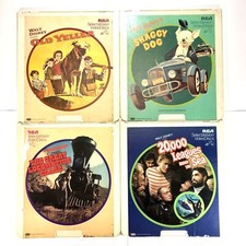Disney Movie Lot of 4 CED Video Disc Old Yeller The Shaggy Dog Great Locomotive