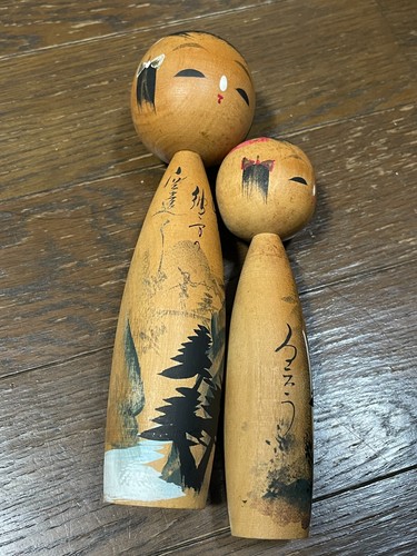 Japanese kokeshi old doll lot of 7 Japanese Vintage World Made in JAPAN - Picture 11 of 23