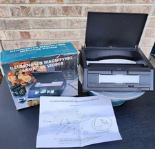 Vintage Jobar's Illuminated Magnifying Negative Slide Viewer JC 2089 Open Box