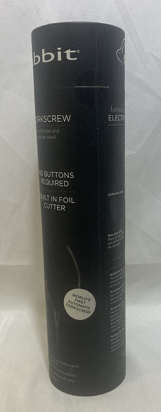 Rabbit Automatic Electric Corkscrew Wine Bottle Opener V018 Metallic