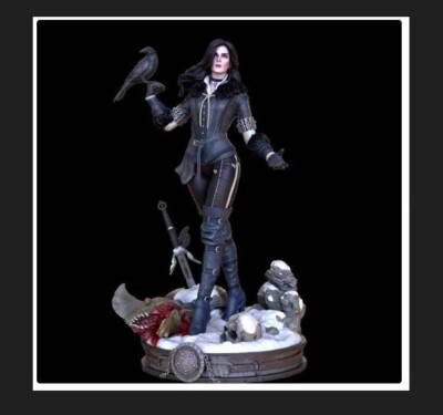 UNPAINTED Witcher Yennifer Diorama 3d Printed Model Kit