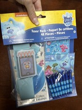 BLUE S CLUES HUGE PARTY 48pc Stickers Tatoos Pens Blue Dog Favors Birthday