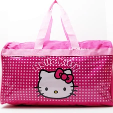 Sanrio Hello Kitty Duffel Bag Carry On Overnight Travel Pink Tote 18" Dance Bag