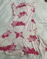 NEW! Asian Inspired Sleeveless GUESS Jeans Floral Flirty Pull On Dress Size S/P