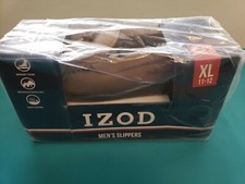 NEW IZOD MEN'S INDOOR OUTDOOR SLIPPERS TAUPE XL 11-12