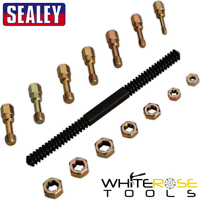 Sealey Re-Threader Kit 15pc metrisch Gewindebohrer & Matrizen beschädigtes Gewinde Fahrzeugwartung
