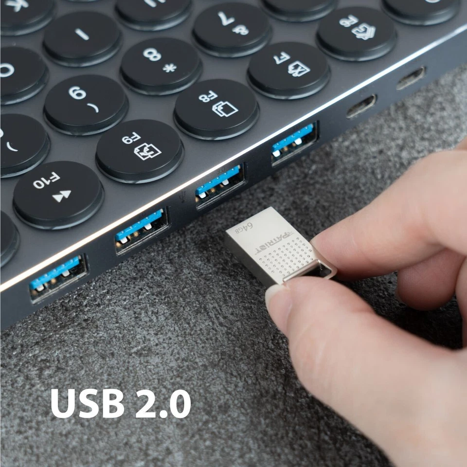 Patriot TAB 200 16GB 32GB 64GB USB 2.0 Gen 1 Nano Aluminum Capless Flash Drive - Image 4 of 4