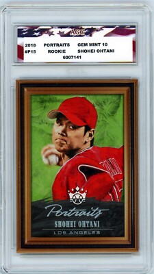 2018 Portraits Shohei Ohtani Rookie Card Diamond Kings #P15 AGC 10 