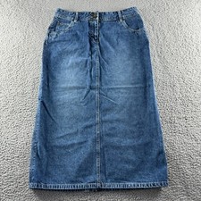NEW Vintage Christopher  Banks Skirt Womens 10 Blue Denim Longer Length
