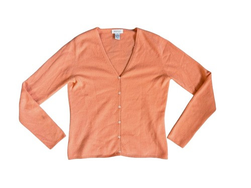 Barneys New York Womens Black V Neck Cardigan 3/4 Sleeve Wool  display picture 1