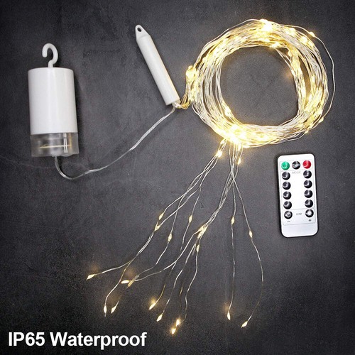 200LEDs Waterfall String Lights Outdoor Hanging Fairy Lamps With Remote Timer - Picture 5 of 20