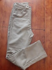 H M Women Brown Faux Leather Pants 6