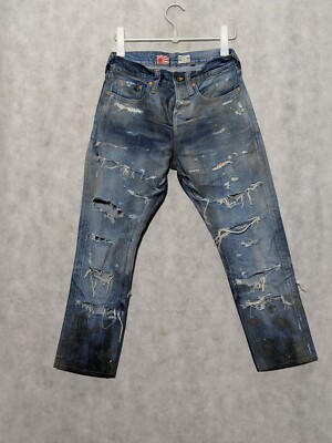 Prps Noir Selvedge Japanese Denim Artisan Thrashed Crop Fit Punk