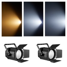 2pack 200W DMX warm/cold white 2in1 cob par stage led lights for wedding church