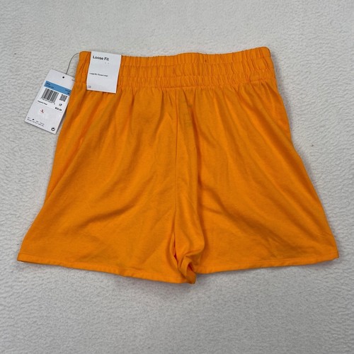 Nike Youth Girls High Waisted Shorts Size Medium Orange - Picture 2 of 8