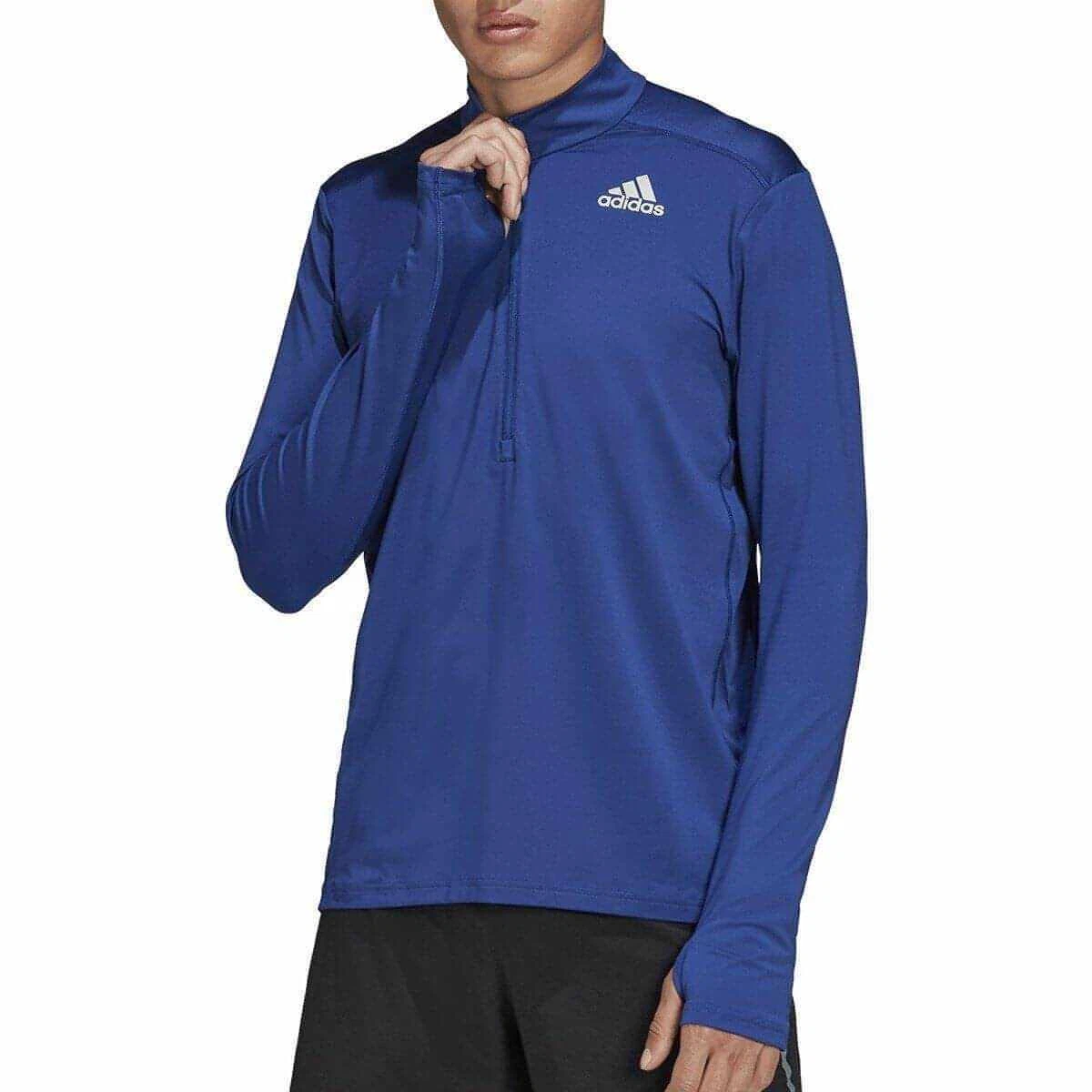 Adidas half zip running top cheap