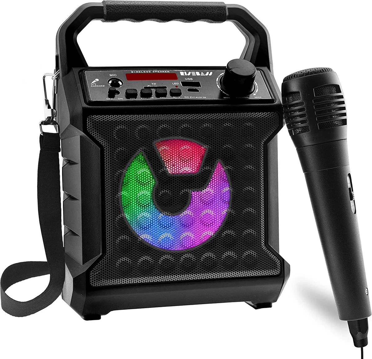 Portable Bluetooth Speaker with Microphone Set Home Karaoke