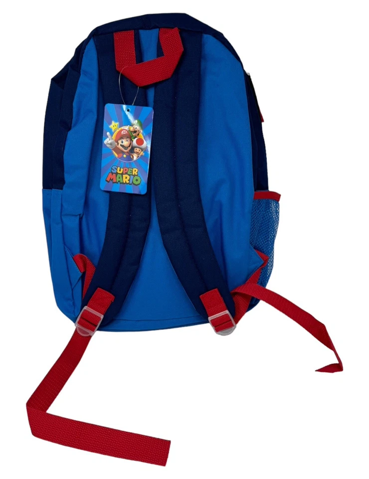 Mochila Super Mario Bros 15" Mario Luigi Yoshi Sapo Bowser Goomba Nuevo Juguete Gratis Foto 2 de 4