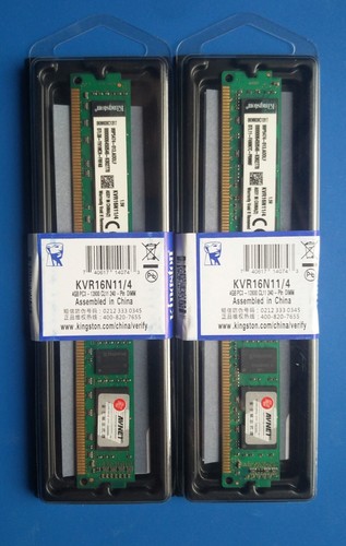 16 GB (4 x 4 GB) DDR3 1600 MHz 4 MEMORIE RAM KINGSTON DIMM PC2 DESKTOP - Afbeelding 14 van 19