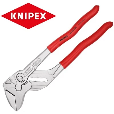 Knipex Pliers Wrench 300mm 12in Push Button Adjustable Spanner PVC Grips 8603300