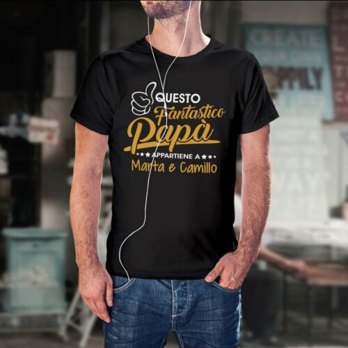 Tshirt Festa del Papà - Questo Fantastico Papà è di... - idea regalo personaliz - Photo 9/15