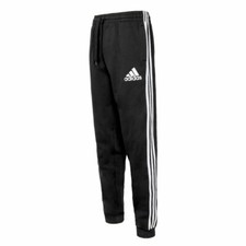 Adidas Essential Fleece Joggers Pant's Black White Striped Men's Size XL - NEW