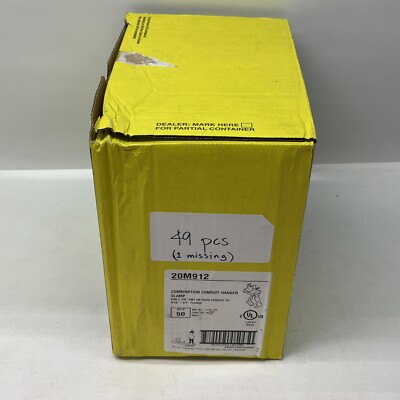 49ct 20M912 EM-M Conduit/Pipe to Flange Clip Spring 1 1/4'' EMT 9/16'' 3/4'' Flange