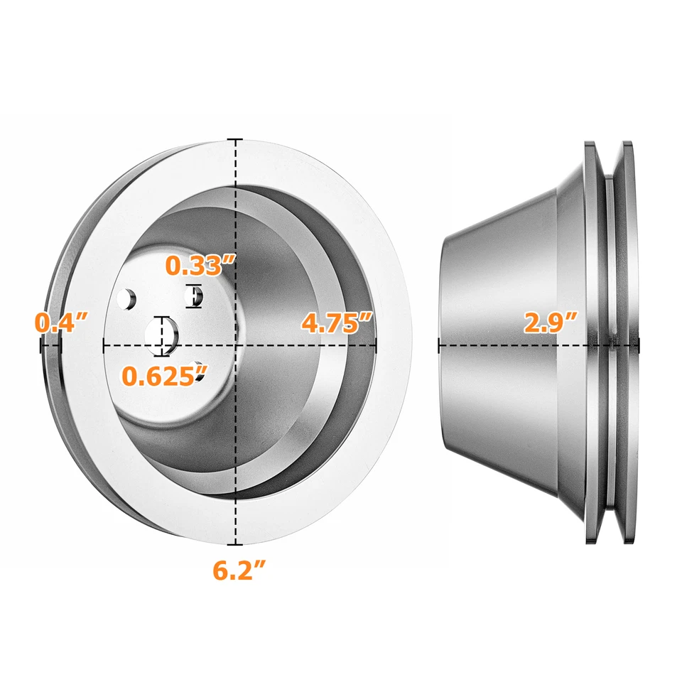Kit polea correa en V Fit Ford Small Block 302 351w 351W 351M aire acondicionado + bomba de agua Foto 4 de 4