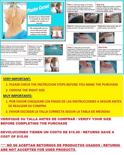 2 Fajas de yeso Reductora Gips Korsett Para Brazos 7x15 Pulgadas Large/XL - Bild 4 von 7