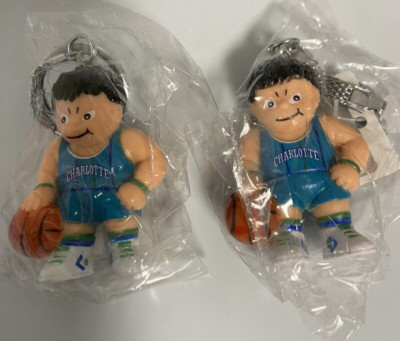Charlotte Hornets NBA Vintage Lil  Sports Brat  Player Key Chains ( set of 2))
