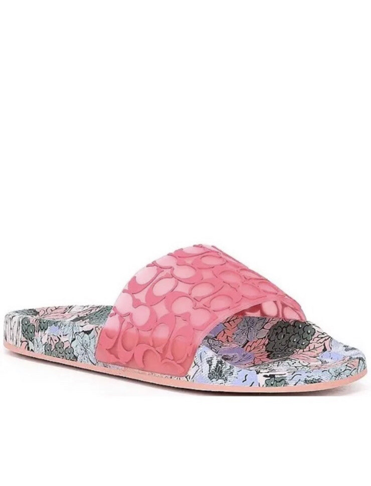 coach slides with flowers