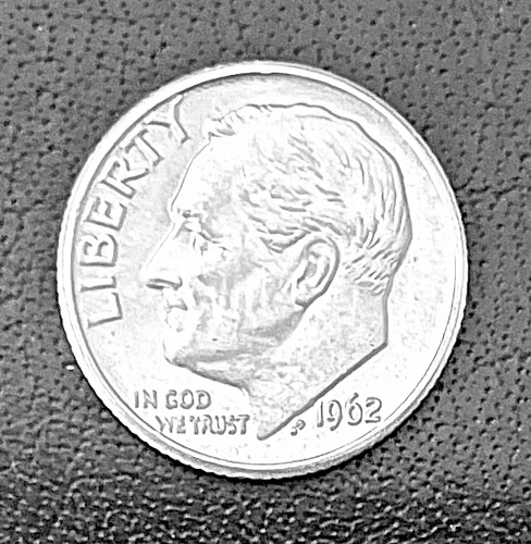 1962-D 10c SILVER Roosevelt Dime BU   FREE Shipping (R005)