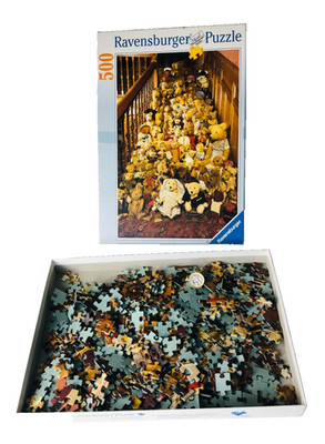 Puzzle Teddybären Stofftiere Ravensburger 500 Teile Vintage ra