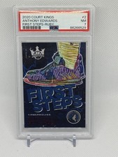 2020 Panini Court Kings Anthony Edwards (RC) First Steps Ruby SP 123/149 PSA 7