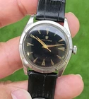 Vintage Rolex Oyster Ref 6223 Black Dial Men's 34mm Stainless Steel Manual Watch