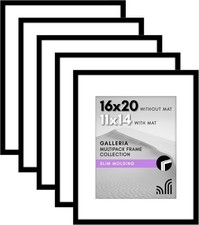 16x20 Picture Frame with Polished Plexiglass Set of 5 Photo Frame Without Mat