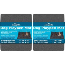 2-Pack Dog Playpen Mat 29"x36", Washable Reusable Pee Pads, Absorbent Waterproof