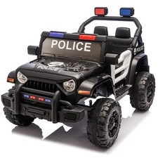Ride-On 12V Police Car for Kids with Parent Remote, Four-Wheel , MP3, USB  LED
