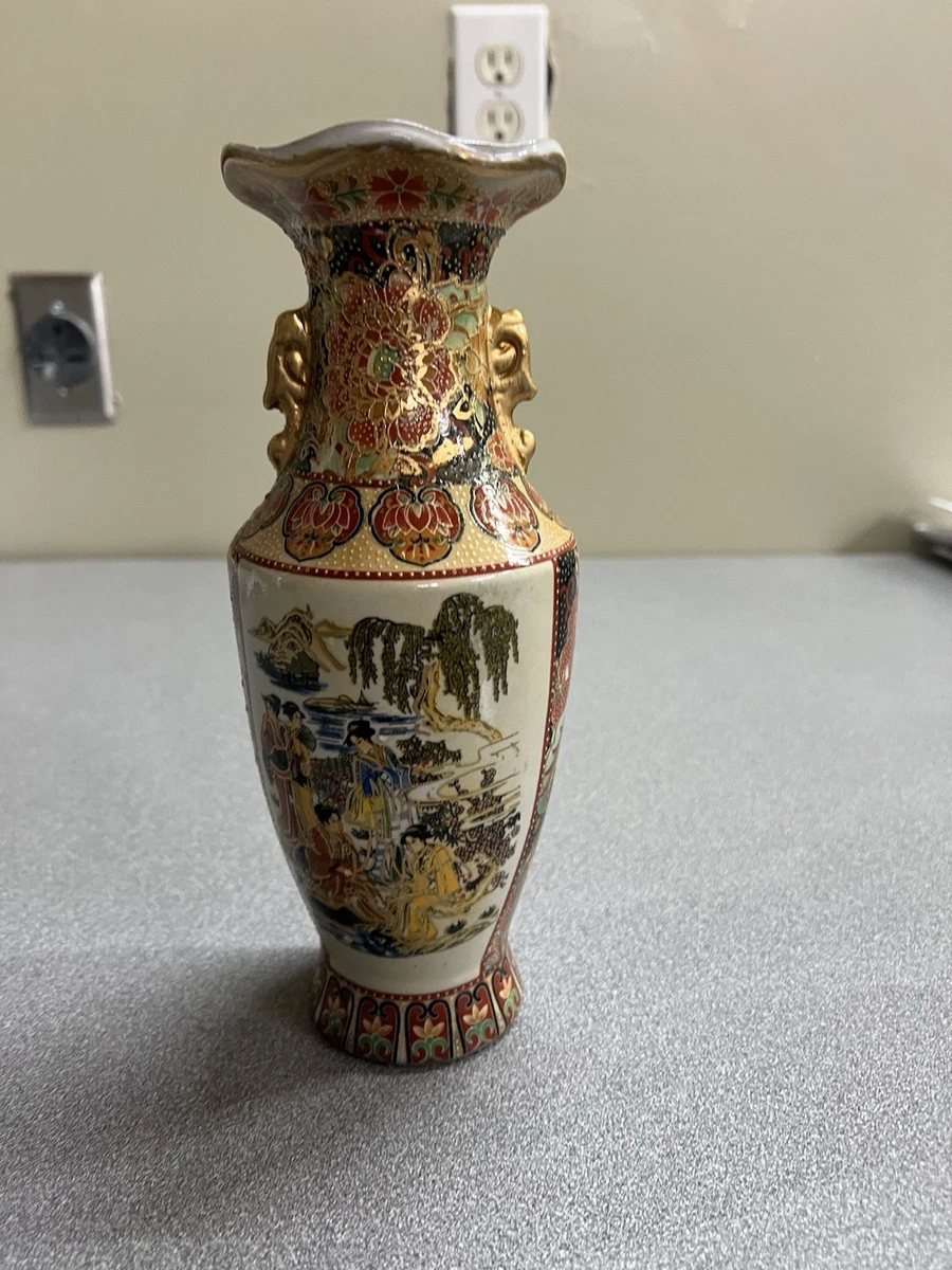 艺妓花瓶印第安纳中国古董花瓶| eBay