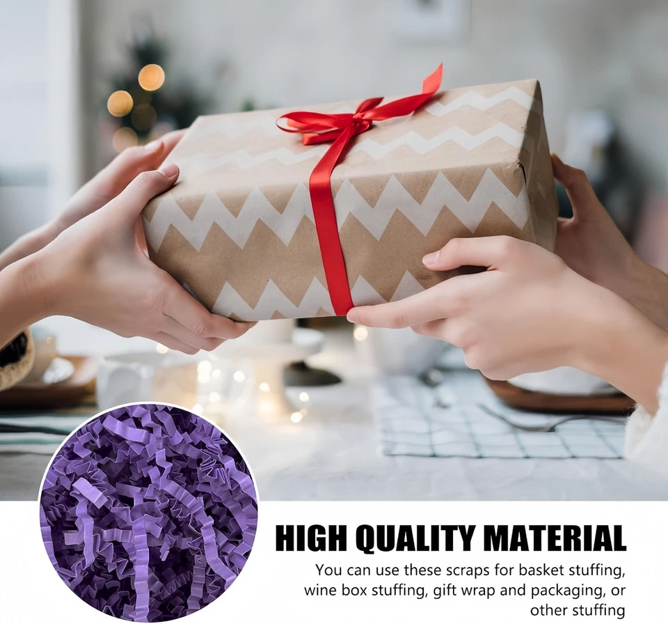 Papel relleno arrugas embalaje regalo apto para Navidad, cumpleaños, boda Foto 2 de 4