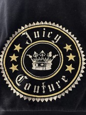 Y2K Juicy Couture Velour Full Zip Jacket Hood Womens S Crown Medallion J Zipper