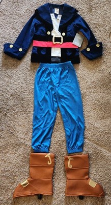 Disney Store Jake And The Neverland Pirates Costume Size 4 Deluxe Dress-up 