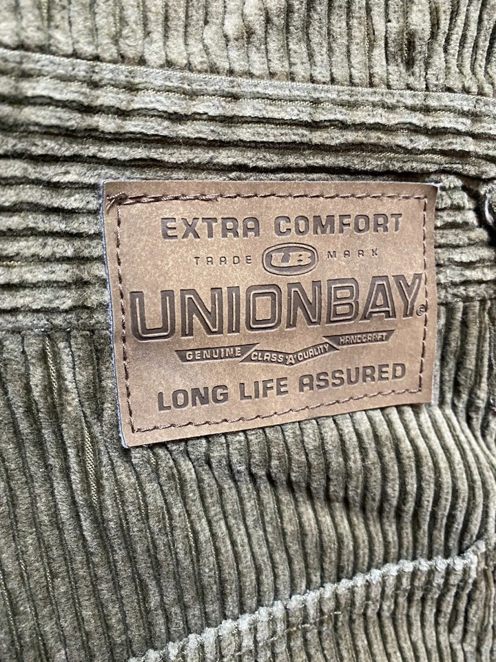 Mono de pana verde oliva UNION BAY de colección años 90 baberos de patinador extra cómodos talla M Foto 4 de 4