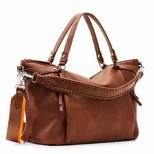 DESIGUAL - Bolso Mujer Half Logo 24 Brasilia 24SAXP21/6064 Marrón